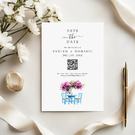 Reserva La Fecha Destination Wedding Modern Bougainvillea QR Code