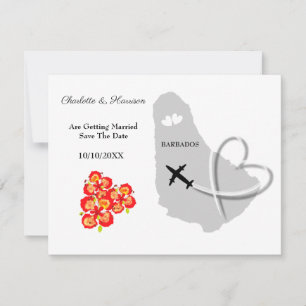 Reserva La Fecha Destino Boda de Barbados Guardar la fecha