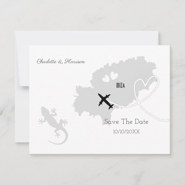 Reserva La Fecha Destinos de Boda Ibiza Save The Date (Anverso)