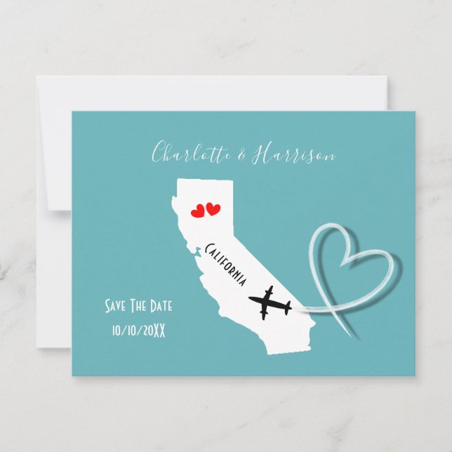 Reserva La Fecha Destinos de bodas California (Anverso)