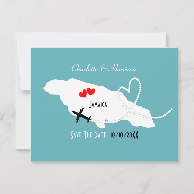 Reserva La Fecha Destinos de Bodas Jamaica Guarda la Fecha (Anverso)