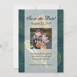 Reserva La Fecha Detalle Artístico Boda Pavo Real 5x7 Salva la Fech