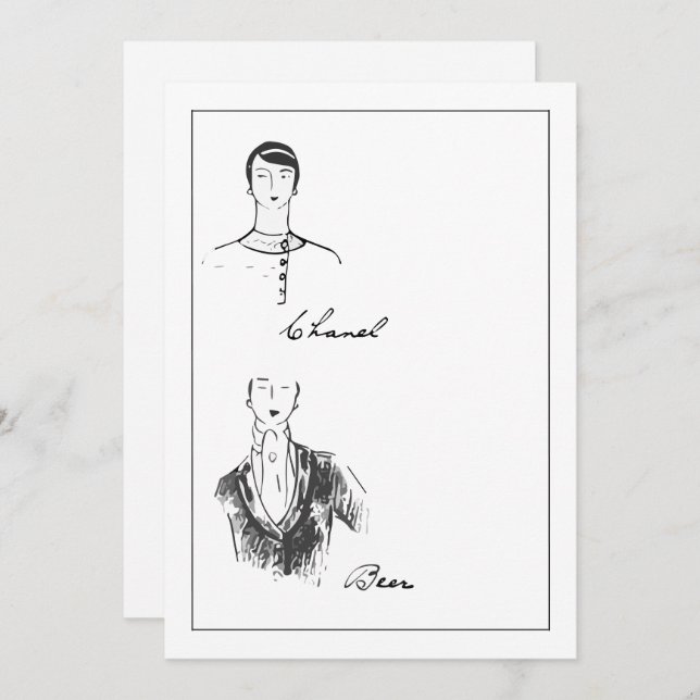 Reserva La Fecha Detalles de la moda francesa de 1925 (Anverso / Reverso)