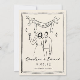 Reserva La Fecha Dibujado a mano escritura funky a mano Guardar la 