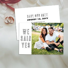 Reserva La Fecha Dijimos sí con foto de simple Boda moderno