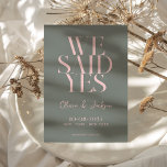 Reserva La Fecha Dijimos Sí Moda Mínima Boda Moderno<br><div class="desc">Dijimos que sí,  las bodas modernas salvan la fecha con un elegante diseño de moda y estilo minimalista.</div>