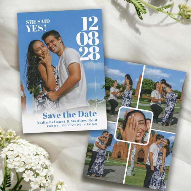 Reserva La Fecha Dijo que sí, cita boda con fotos de compromiso (Subido por el creador)
