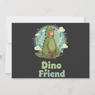 Reserva La Fecha Dino Amigo Lindo Anime Chico - Dinosaurio Verde