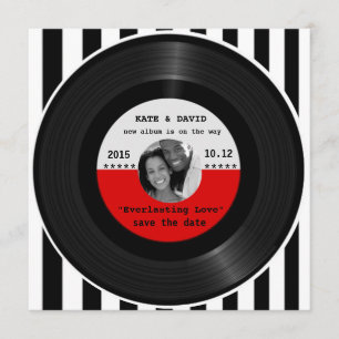 Reserva La Fecha Disco de vinilo retro l Reserva--Fecha moderna