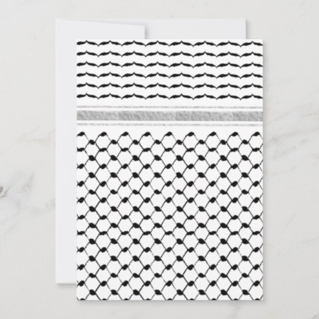 Reserva La Fecha Diseñado por el Personalizado Kufiya palestino (Anverso)