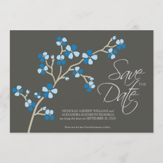 Reserva La Fecha Diseñador de cerezos con flores 5X7 Guardar fecha 