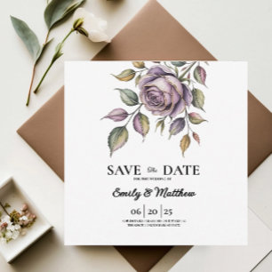 Reserva La Fecha Diseñador de Rosas Golden Purple Guardar la fecha