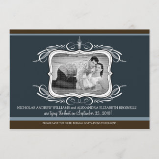 Reserva La Fecha Diseñador Deco de Moda 5X7 Guardar fecha :: median