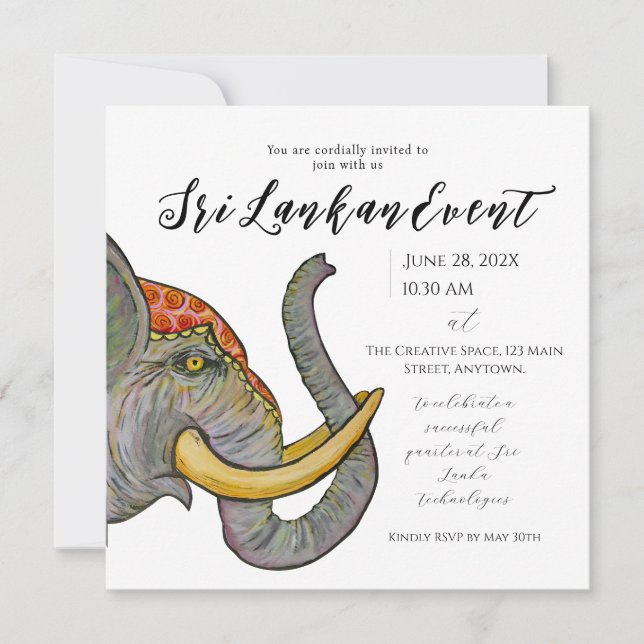 Reserva La Fecha Diseño artístico de Sri Lanka (Anverso)