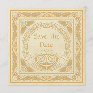 Reserva La Fecha Diseño Celta Con Boda Claddagh Ahorra La Fecha