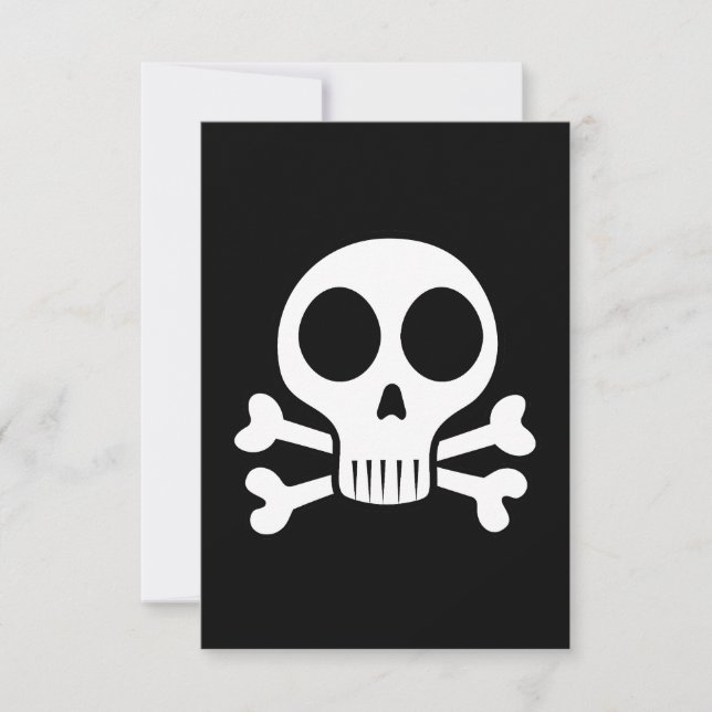 Reserva La Fecha Diseño de calavera pirata (Anverso)