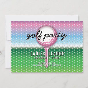 Reserva La Fecha Diseño de fiesta de golf para damas elegantes