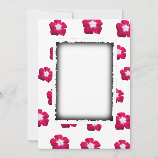 Reserva La Fecha diseño de flor de rosa (Anverso)