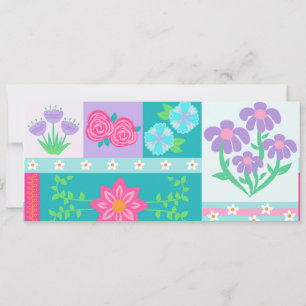 Reserva La Fecha Diseño de flores vibrantes en flor