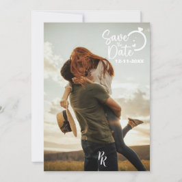 Reserva La Fecha Diseño de Foto Completa con Letra Moderna