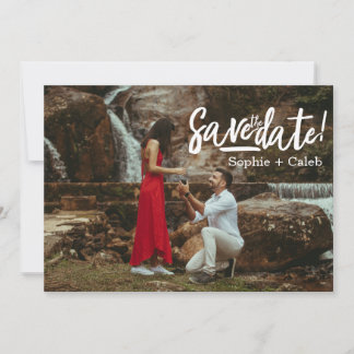 Reserva La Fecha Diseño de foto completo con letra moderna