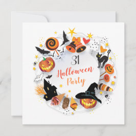 Reserva La Fecha Diseño de moda de la fiesta de Halloween