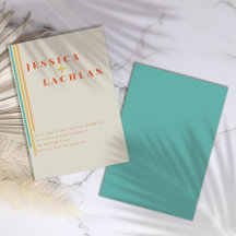 Diseño de Moda retro con Boda de franjas coloridas