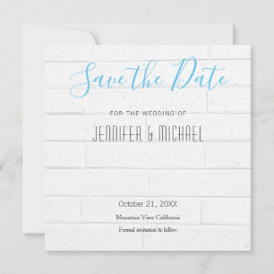 Reserva La Fecha Diseño de pared profesional boda cielo azul modern