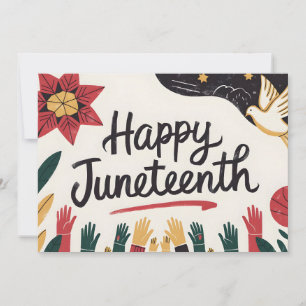 Reserva La Fecha Diseño del Día de la Libertad feliz de junio
