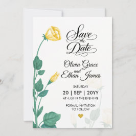 Reserva La Fecha Diseño Floral de Flores Amarillas