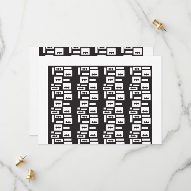 Reserva La Fecha Diseño geométrico simétrico y blanco con un círcul (Anverso/Reverso In Situ)