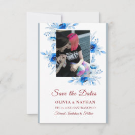 Reserva La Fecha Diseño minimalista elegante de texto y foto / Boda