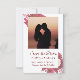 Reserva La Fecha Diseño minimalista elegante de texto y foto / Boda