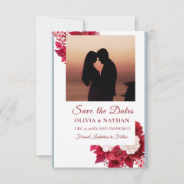 Reserva La Fecha Diseño minimalista elegante de texto y foto / Boda