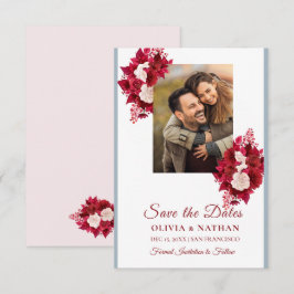 Reserva La Fecha Diseño minimalista elegante de texto y foto / Boda