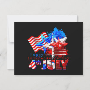 Reserva La Fecha Disfruta Camisetas Cool USA 4 de Julio Feliz Día d