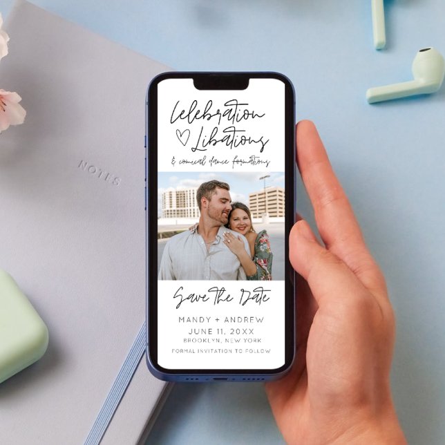 Reserva La Fecha Divertida boda fotográfica única Guardar la fecha (Funny Unique Photo Wedding Save the Date)