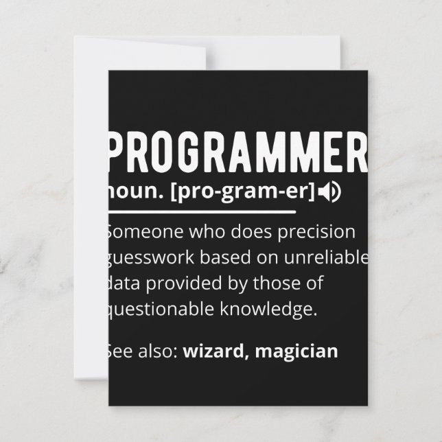 Reserva La Fecha Divertido programador de código de desarrollador s (Anverso)