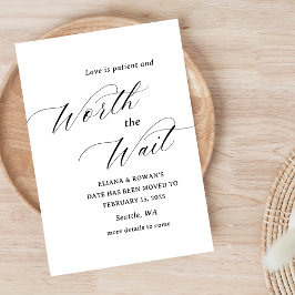 Reserva La Fecha Divertido simple cambiar el Boda de fechas