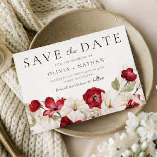 Reserva La Fecha Divina Floración: Boda de Flores Blancas y Rojas