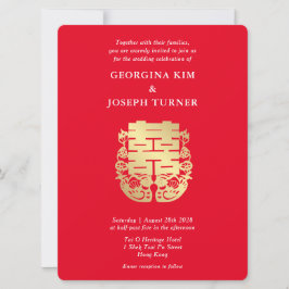 Reserva La Fecha Doble felicidad y Boda chino mandarín
