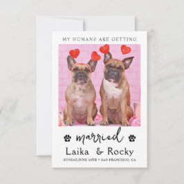 Reserva La Fecha Dog Wedding Invitation