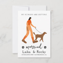 Reserva La Fecha Dog Wedding Invitation
