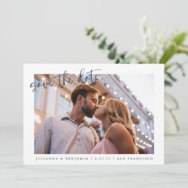 Reserva La Fecha Dos Bodas Elegantes con Guión Minimalista Fotográf