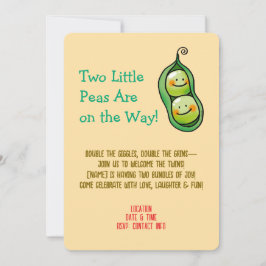 Reserva La Fecha Dos guisantes en una ducha gemela de pod invitan