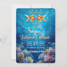 Reserva La Fecha Dos Menos Peces En El Mar Boda Submarina