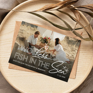 Reserva La Fecha Dos Menos Peces En El Mar Foto Save the Date