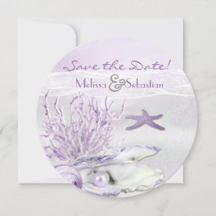 Reserva La Fecha Dream Shore Beach Orchid Wedding Save the Date