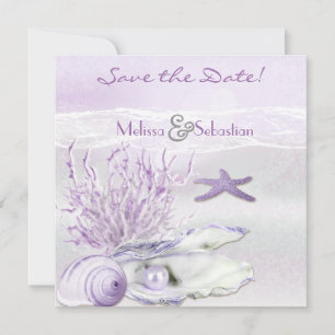 Reserva La Fecha Dream Shore Beach Orchid Wedding Save the Date