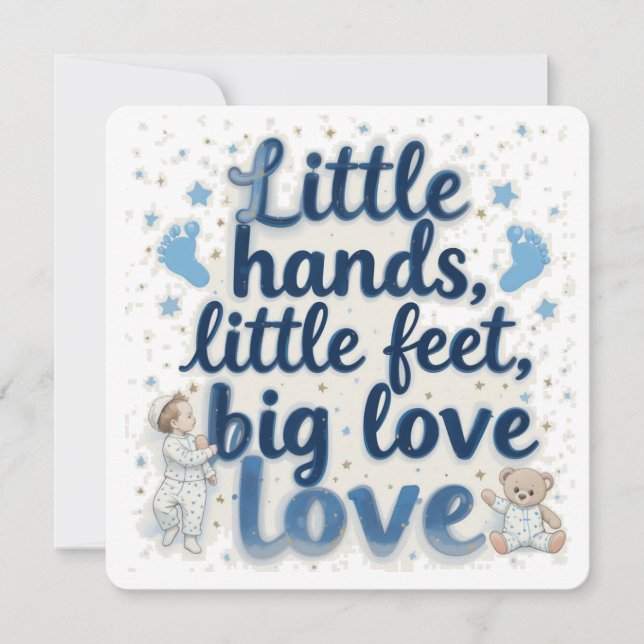 Reserva La Fecha ducha de bebé de piececitos (Anverso)